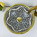 MyTindy VIO - Brass - Moroccan Ceramic Sink, view 2
