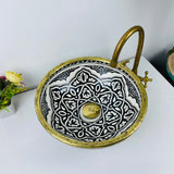 MyTindy VIO - Brass - Moroccan Ceramic Sink, view 5
