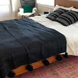 MyTindy Black Cotton Blanket, view 4