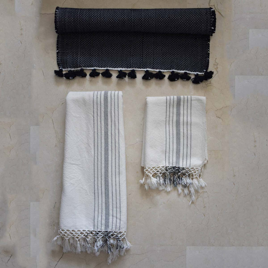 MyTindy Black & Cream Bath Set
