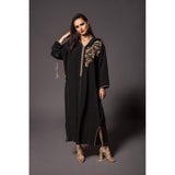 MyTindy Black djellaba with Beading, view 2