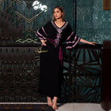 MyTindy Black Embroidered Kaftan, view 2