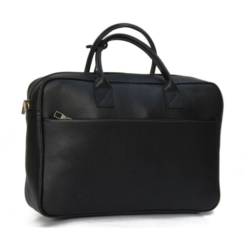 MyTindy Black Genuine Handmade leather briefcase