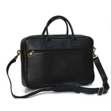 MyTindy Black Genuine Handmade leather briefcase, view 2