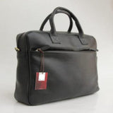 MyTindy Black Genuine Handmade leather briefcase, view 3