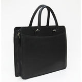 MyTindy Black Genuine Handmade leather briefcase - Leather satchel, view 2