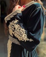 MyTindy Black & Gold Velvet Kaftan, view 2