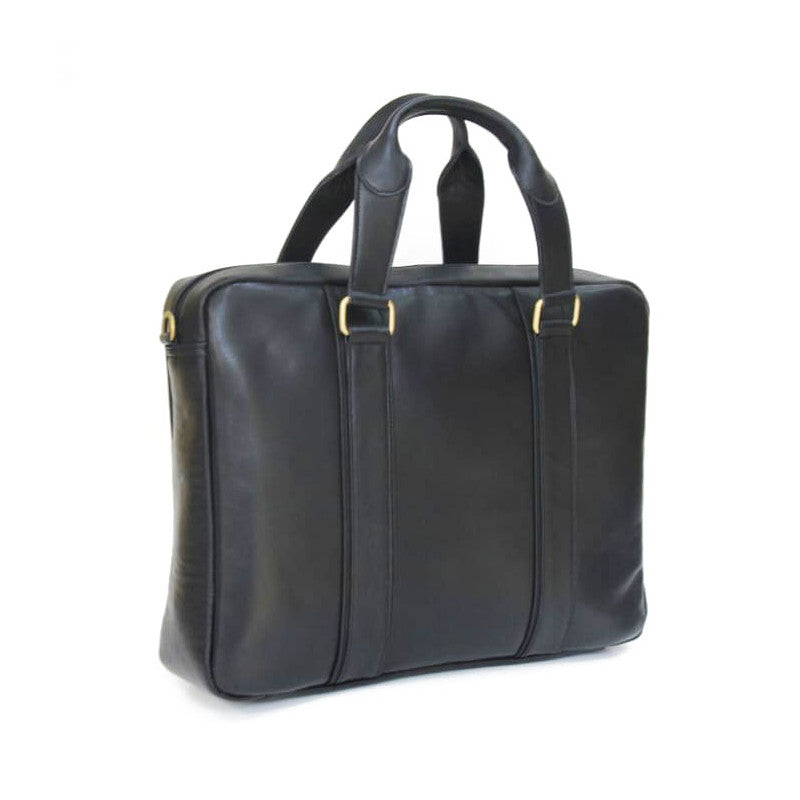 MyTindy Black handmade leather computer bag