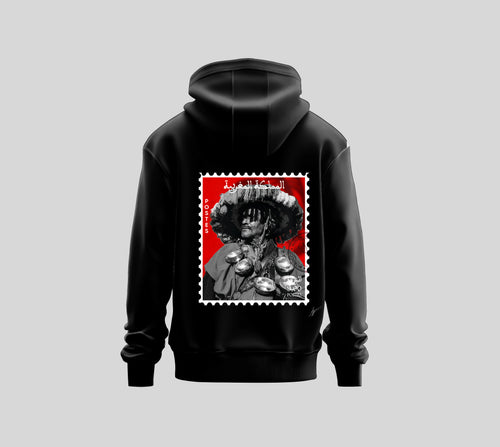 MyTindy Black Hoodie "L'guerrab rouge"