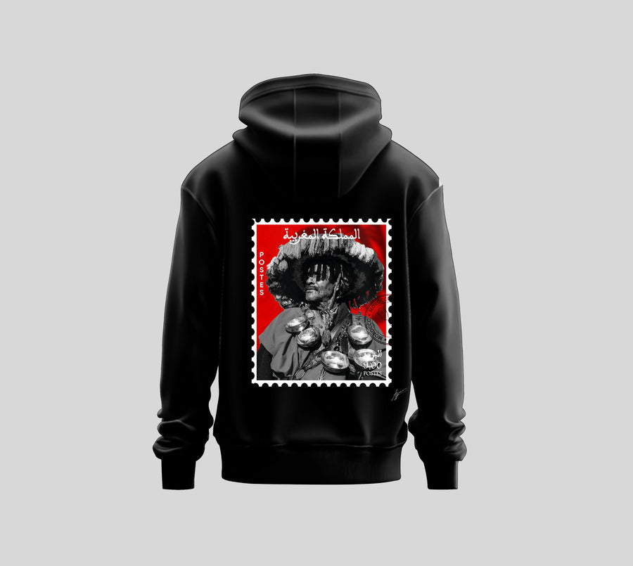 MyTindy Black Hoodie "L'guerrab rouge"