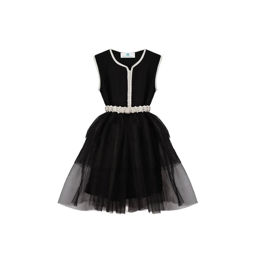 MyTindy Black Moroccan night Kaftan for Girls Kids