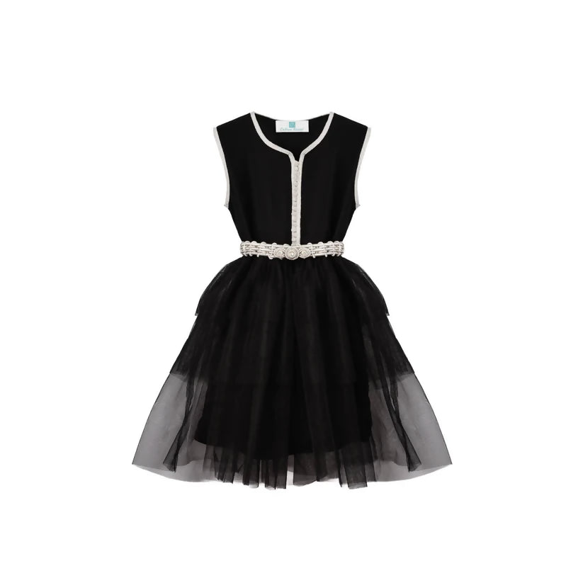 MyTindy Black Moroccan night Kaftan for Girls Kids