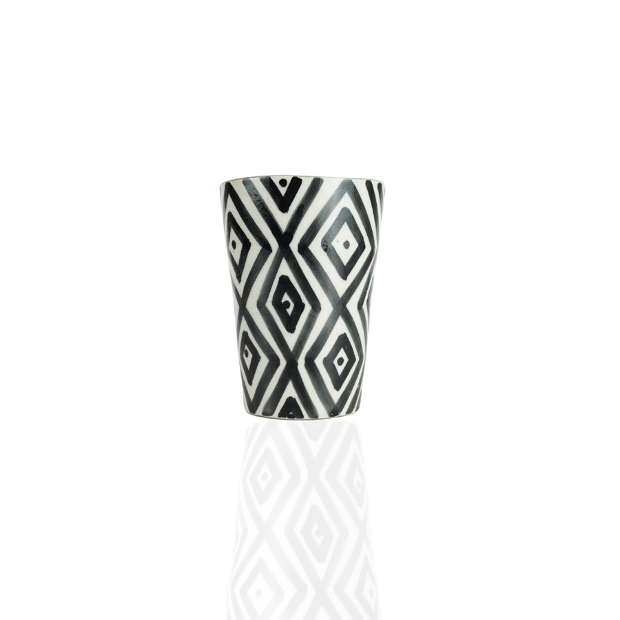 MyTindy Black Pattern Espresso Moroccan Cups