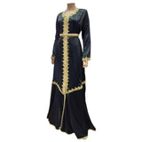 MyTindy Black Satin Kaftan, view 2