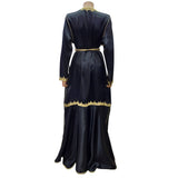 MyTindy Black Satin Kaftan, view 4