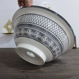 MyTindy Black & White Ceramic Moroccan Sink - Handpainted, view 4