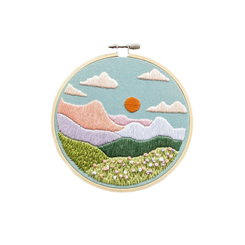 MyTindy Blair Embroidered Landscape Hoop