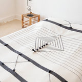 MyTindy Blanc and White Moroccan Bed Spread II, view 5