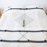 MyTindy Blanc and White Moroccan Bed Spread II, view 6