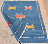 MyTindy Blue Akhnif Moroccan Carpet, view 4