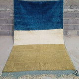 MyTindy Blue and Green Ait Ouawzkit Kilim Rug, view 2
