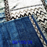 MyTindy Blue and Green Stripes Moroccan Rug, view 3
