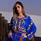 MyTindy Blue and Orange Embroidered Kaftan, view 2