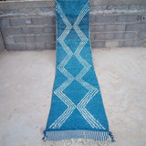 MyTindy Blue and White Ait Ouawzkit Kilim Rug, view 2