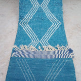 MyTindy Blue and White Ait Ouawzkit Kilim Rug, view 3