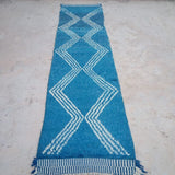 MyTindy Blue and White Ait Ouawzkit Kilim Rug, view 4