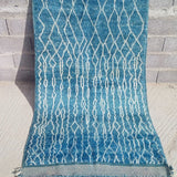 MyTindy Blue and White lines Ait Ouawzkit Kilim Rug, view 2