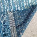 MyTindy Blue and White lines Ait Ouawzkit Kilim Rug, view 3