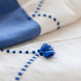 MyTindy Blue and White Moroccan Bed Spread, view 4