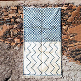 MyTindy Blue and White Moroccan Rug, view 2
