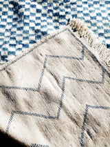 MyTindy Blue and White Moroccan Rug, view 3