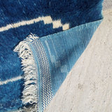 MyTindy Blue and White stripes Ait Ouawzkit Kilim Rug, view 3