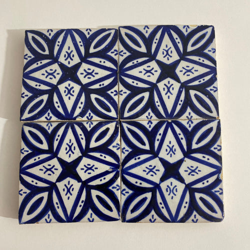 MyTindy blue and white tiles Hand painted tiles 4"x4" 100% Handmade for Bathroom Remodeling and kitchen Projects works wall, ground and pool