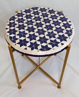 MyTindy Blue and White Zellige Table, view 3