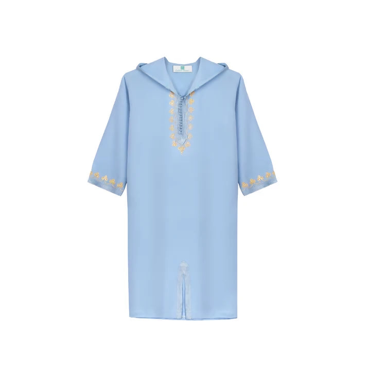 MyTindy Blue Cloudy Moroccan Djellaba for girls kids