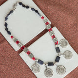MyTindy Blue Coral Coins Necklace, view 3