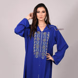 MyTindy Blue Djellaba with Pearls, view 2