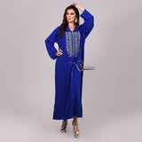 MyTindy Blue Djellaba with Pearls, view 4