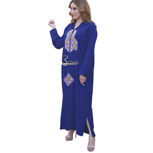 MyTindy Blue djellaba with Pearls