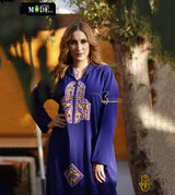 MyTindy Blue djellaba with Pearls, view 2