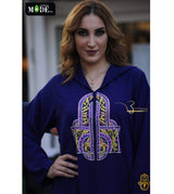 MyTindy Blue djellaba with Pearls, view 3