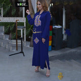 MyTindy Blue djellaba with Pearls, view 4