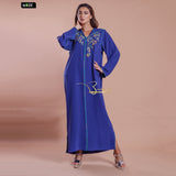 MyTindy Blue & Gold Djellaba, view 3