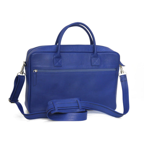 MyTindy Blue handmade leather computer bag