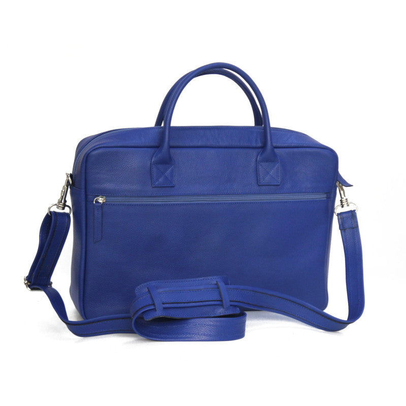 MyTindy Blue handmade leather computer bag