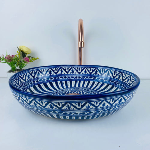 MyTindy ZOL - Oval - Moroccan Ceramic Sink